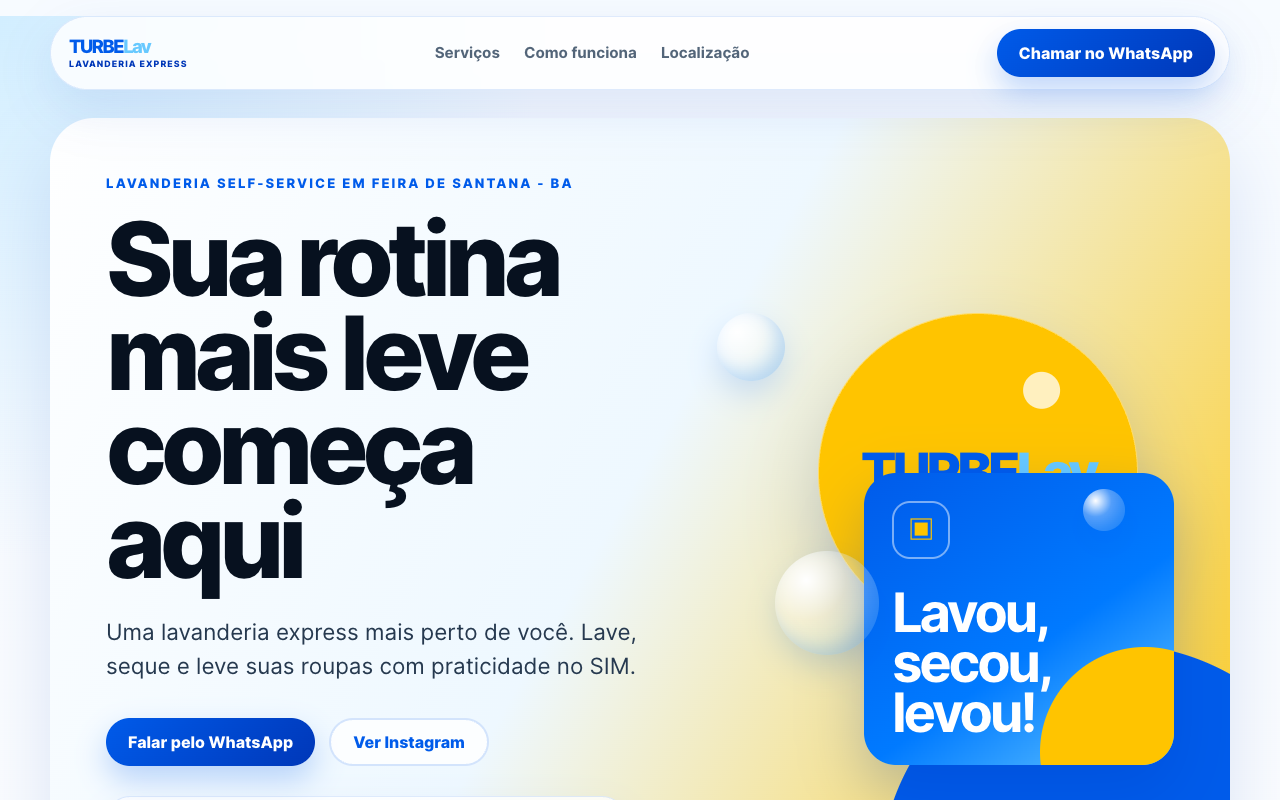 Screenshot do site TurbeLav